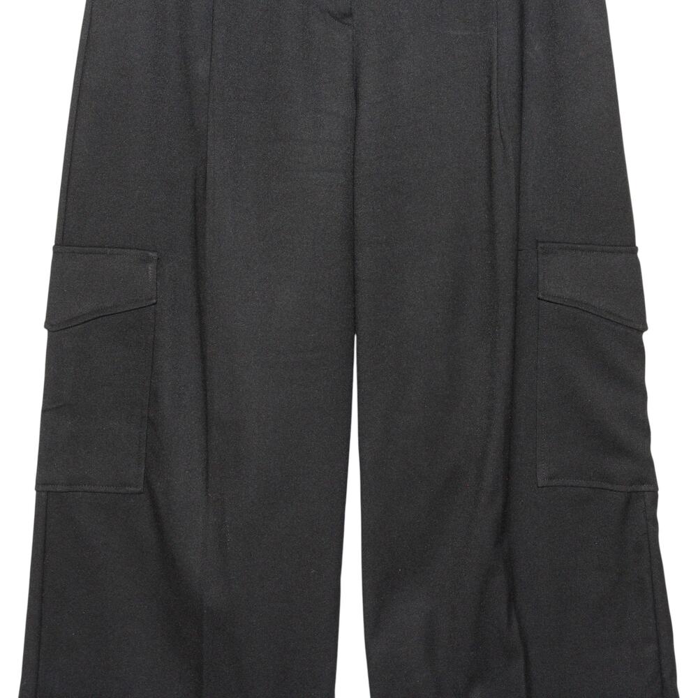 KOTON Arzu Sabanci Wide Leg Black Pants Size EU 42 Large - Picture 2 of 13